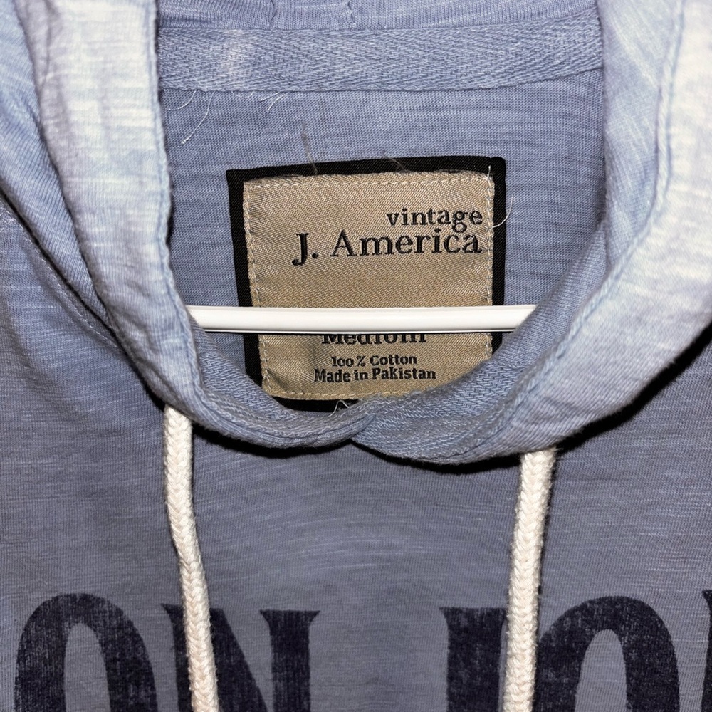 J. America Vintage Men’s Light Blue Hooded Shirt